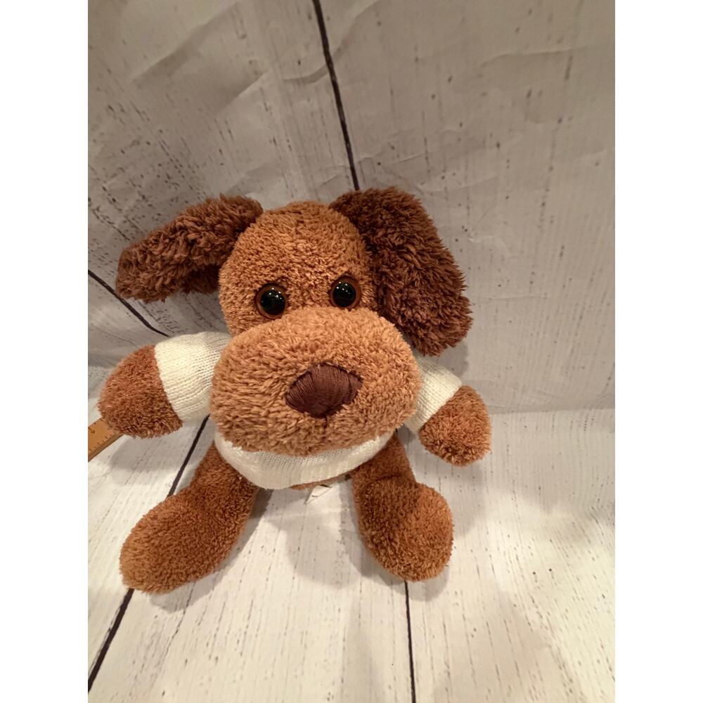 Belk Store Plush Puppy Dog with Knit Sweater with logo